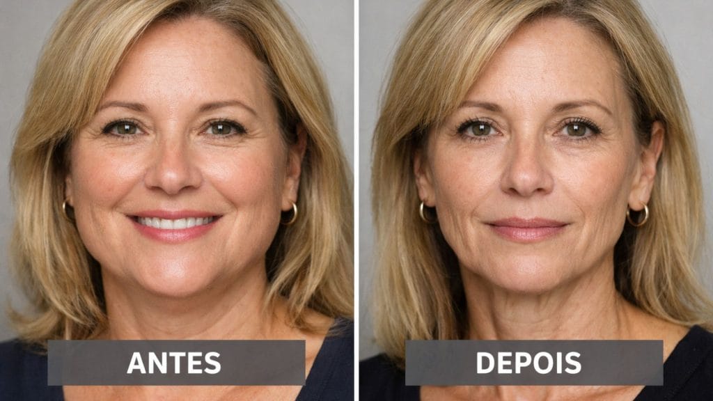 Rosto de Ozempic: antes e depois da perda rápida de gordura facial